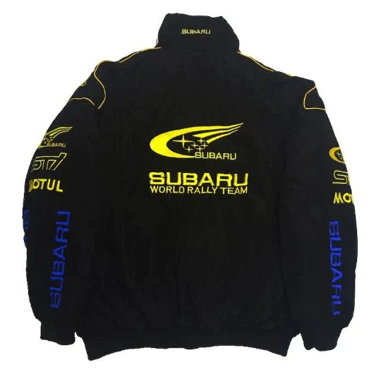 Black Subaru Vintage Racing Jacket