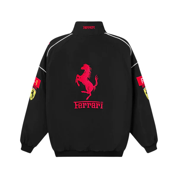 Black Ferrari Vintage Racing Jacket